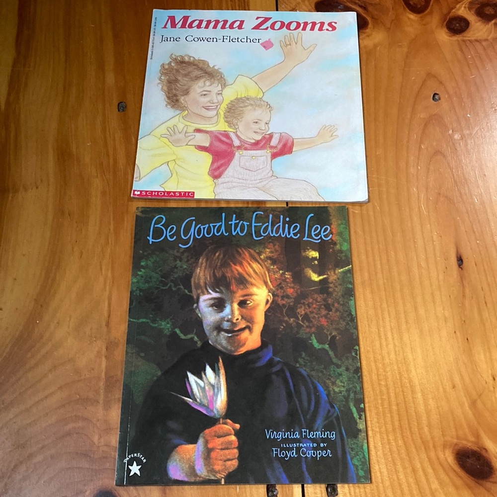 Diversity Books DOWN SYNDROME Wheelchair "Mama Zooms" & "Be Good to Eddie Lee"